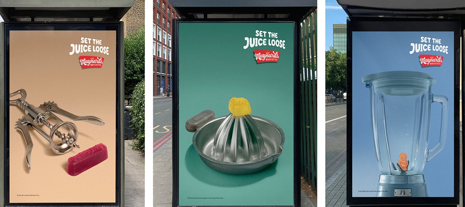 Maynards Bassetts juices up OOH ads with utensil-inspired characters
